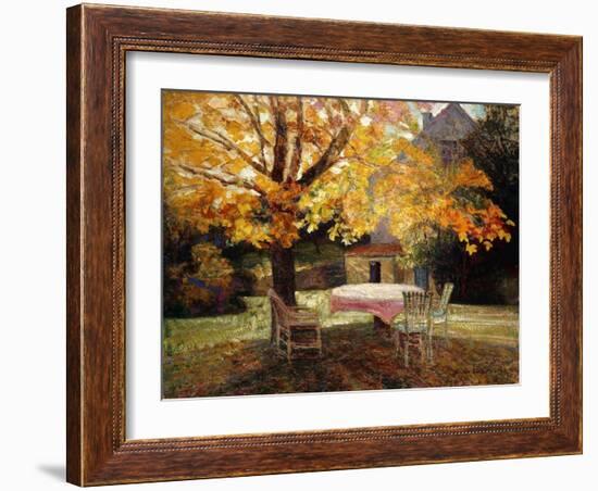 The Terrace, Autumn-Victor Charreton-Framed Giclee Print