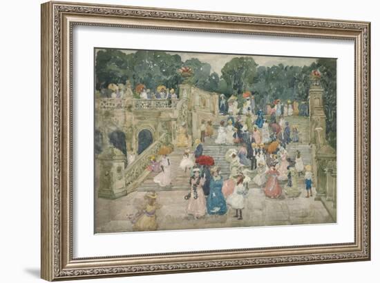 The Terrace Bridge, Central Park, 1901-Maurice Brazil Prendergast-Framed Giclee Print