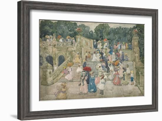 The Terrace Bridge, Central Park, 1901-Maurice Brazil Prendergast-Framed Giclee Print