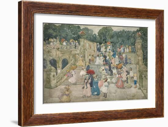 The Terrace Bridge, Central Park, 1901-Maurice Brazil Prendergast-Framed Giclee Print