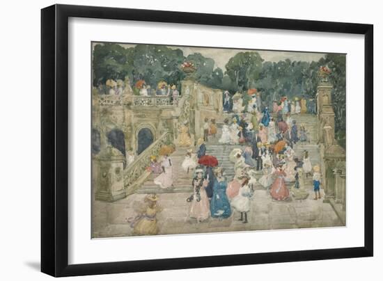 The Terrace Bridge, Central Park, 1901-Maurice Brazil Prendergast-Framed Giclee Print