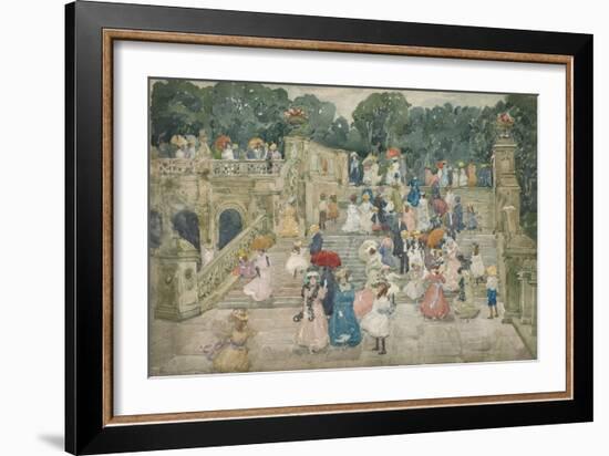 The Terrace Bridge, Central Park, 1901-Maurice Brazil Prendergast-Framed Giclee Print