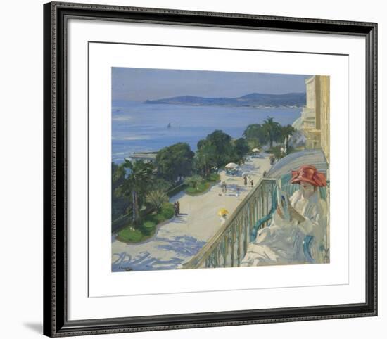 The Terrace, Cap d'Ail-Sir John Lavery-Framed Premium Giclee Print