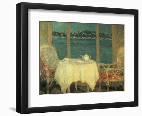 The Terrace in Front of the Bay of St. Tropez. 1929-Henri Eugene Augustin Le Sidaner-Framed Giclee Print