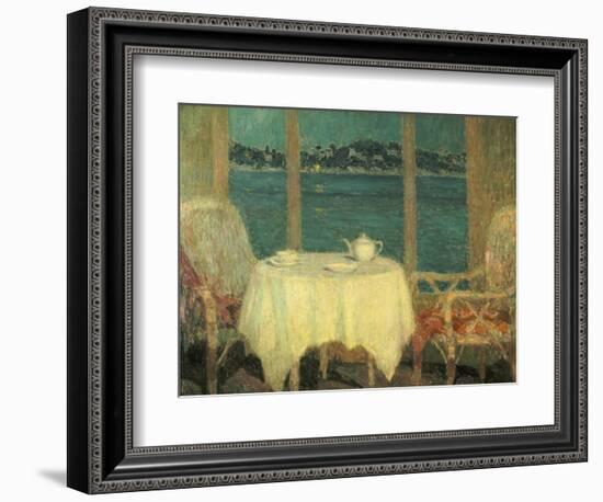 The Terrace in Front of the Bay of St. Tropez. 1929-Henri Eugene Augustin Le Sidaner-Framed Giclee Print