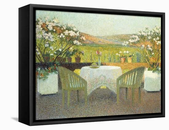 The Terrace in the Sun, La Terasse en Soleillee, 1920-Henri Martin-Framed Premier Image Canvas