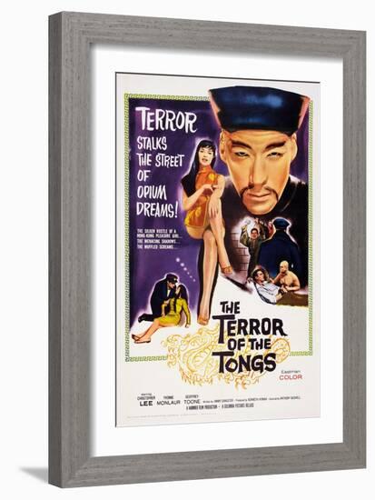 The Terror of the Tongs, from Left: Yvonne Monlaur, Christopher Lee, 1961-null-Framed Art Print