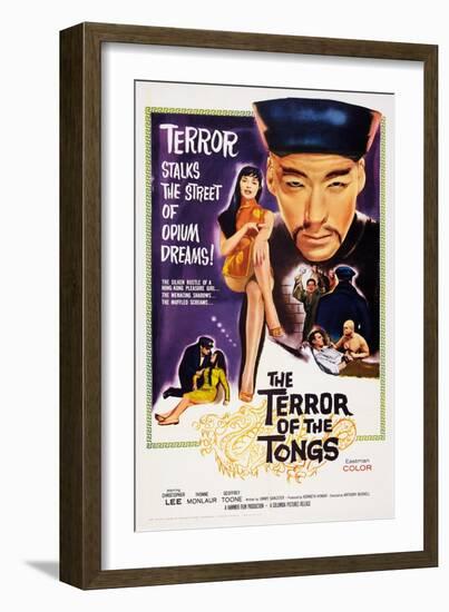 The Terror of the Tongs, from Left: Yvonne Monlaur, Christopher Lee, 1961-null-Framed Art Print