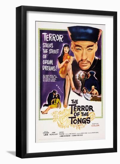 The Terror of the Tongs, from Left: Yvonne Monlaur, Christopher Lee, 1961-null-Framed Art Print