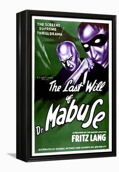 The Testament Of Dr. Mabuse, (aka Das Testament Des Dr. Mabuse), 1933-null-Framed Stretched Canvas