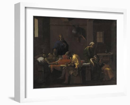 The Testament of Eudamidas, 1644-48-Nicolas Poussin-Framed Giclee Print