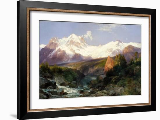 The Teton Range, 1897-Thomas Moran-Framed Giclee Print