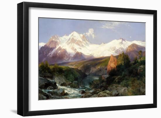 The Teton Range, 1897-Thomas Moran-Framed Giclee Print