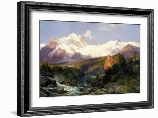 The Teton Range, 1897-Thomas Moran-Framed Giclee Print