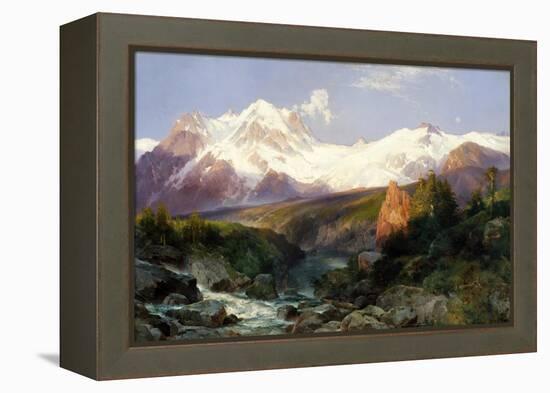 The Teton Range, 1897-Thomas Moran-Framed Premier Image Canvas