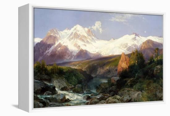 The Teton Range, 1897-Thomas Moran-Framed Premier Image Canvas