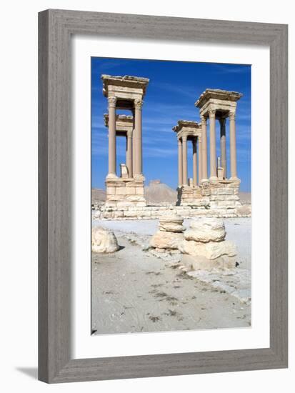 The Tetrapylon, Palmyra, Syria-Vivienne Sharp-Framed Photographic Print