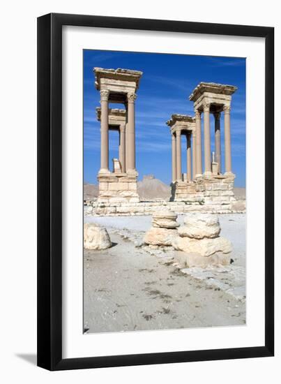 The Tetrapylon, Palmyra, Syria-Vivienne Sharp-Framed Photographic Print