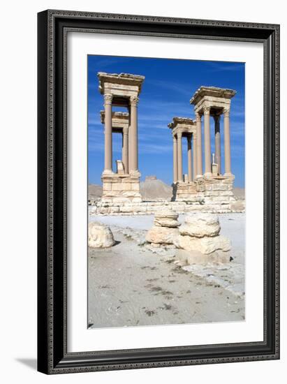 The Tetrapylon, Palmyra, Syria-Vivienne Sharp-Framed Photographic Print