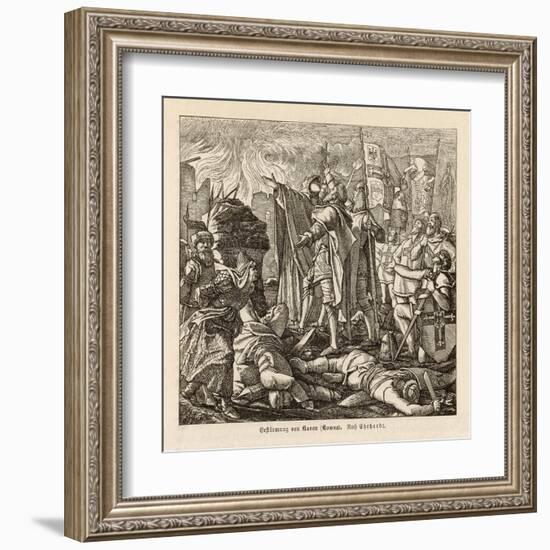 The Teutonic Knights Take the Town of Kaven (Now Kowno) in Eastern Prussia-Ehrhardt-Framed Art Print