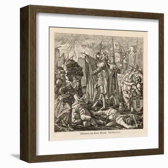 The Teutonic Knights Take the Town of Kaven (Now Kowno) in Eastern Prussia-Ehrhardt-Framed Art Print