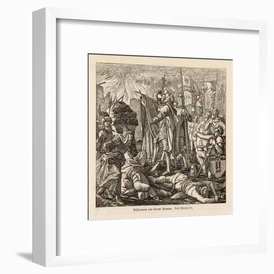 The Teutonic Knights Take the Town of Kaven (Now Kowno) in Eastern Prussia-Ehrhardt-Framed Art Print