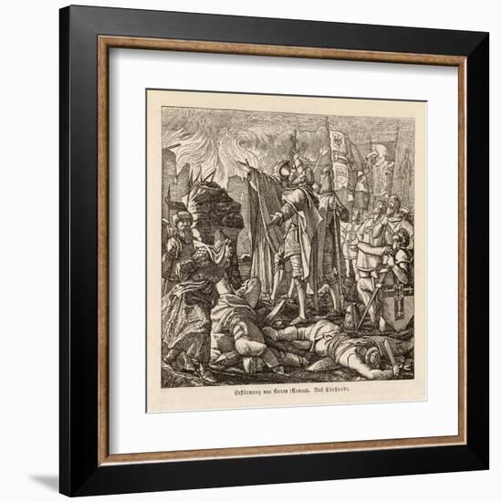 The Teutonic Knights Take the Town of Kaven (Now Kowno) in Eastern Prussia-Ehrhardt-Framed Art Print