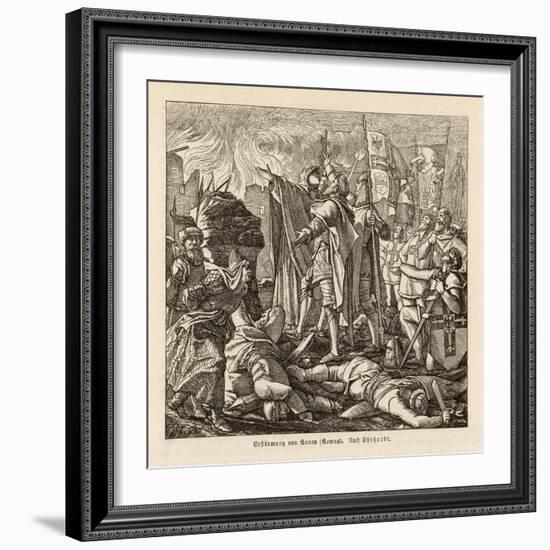 The Teutonic Knights Take the Town of Kaven (Now Kowno) in Eastern Prussia-Ehrhardt-Framed Art Print