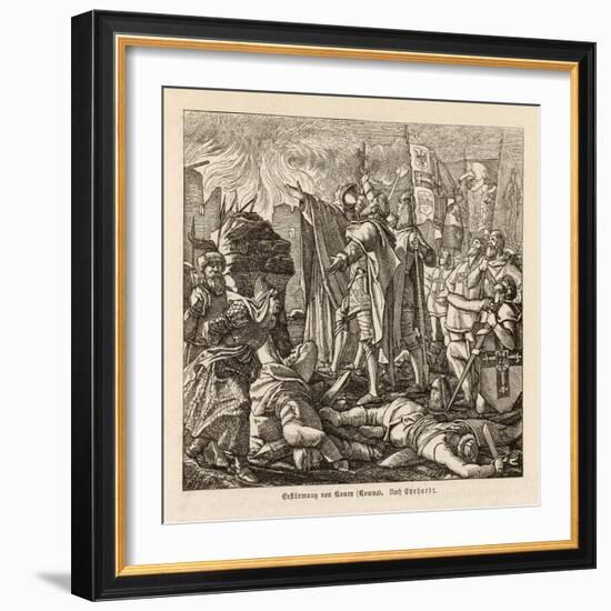 The Teutonic Knights Take the Town of Kaven (Now Kowno) in Eastern Prussia-Ehrhardt-Framed Art Print