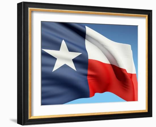 The Texas Flag-bioraven-Framed Art Print