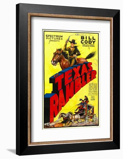 The Texas Rambler, Top Half: Bill Cody, 1935-null-Framed Photo