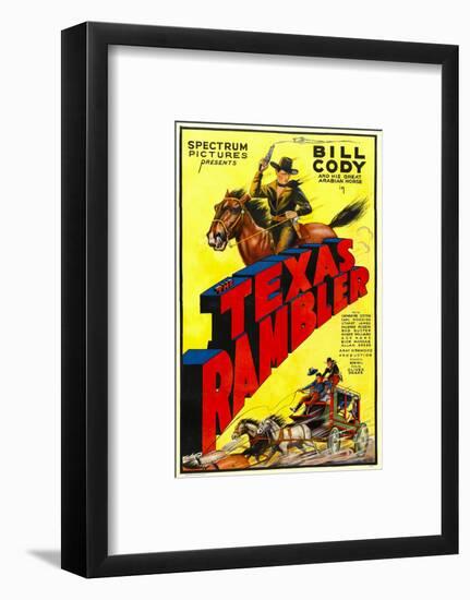 The Texas Rambler, Top Half: Bill Cody, 1935-null-Framed Photo