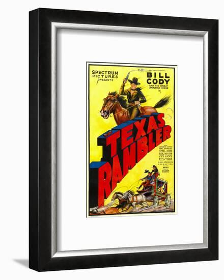 The Texas Rambler, Top Half: Bill Cody, 1935-null-Framed Photo