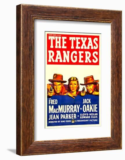 The Texas Rangers, Fred Macmurray, Jean Parker, Jack Oakie, 1936-null-Framed Photo