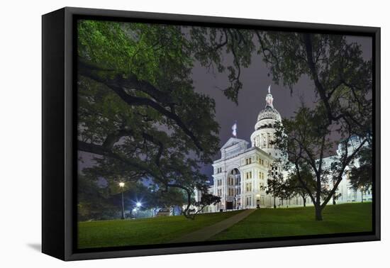 The Texas State Capitol Building in Austin, Texas.-Jon Hicks-Framed Premier Image Canvas