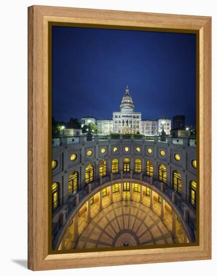 The Texas State Capitol Building in Austin, Texas.-Jon Hicks-Framed Premier Image Canvas