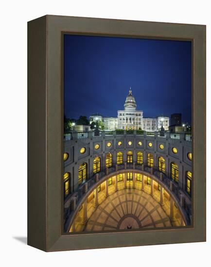 The Texas State Capitol Building in Austin, Texas.-Jon Hicks-Framed Premier Image Canvas