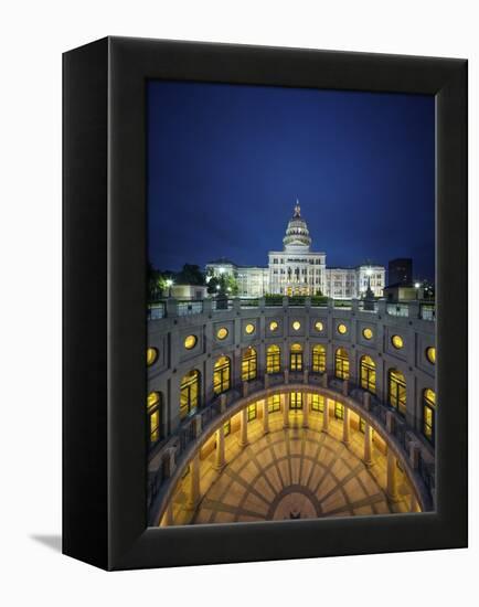 The Texas State Capitol Building in Austin, Texas.-Jon Hicks-Framed Premier Image Canvas