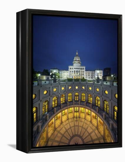 The Texas State Capitol Building in Austin, Texas.-Jon Hicks-Framed Premier Image Canvas