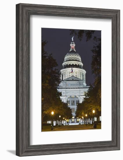 The Texas State Capitol Building in Austin, Texas.-Jon Hicks-Framed Photographic Print