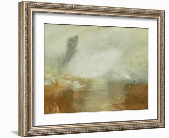 The Thames Above Waterloo Bridge-J. M. W. Turner-Framed Giclee Print