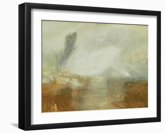 The Thames Above Waterloo Bridge-J. M. W. Turner-Framed Giclee Print