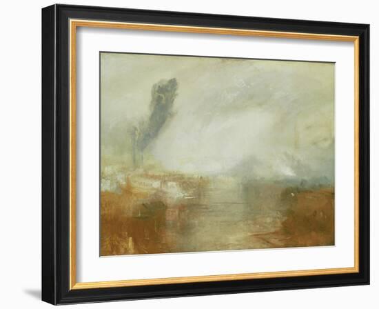 The Thames Above Waterloo Bridge-J. M. W. Turner-Framed Giclee Print