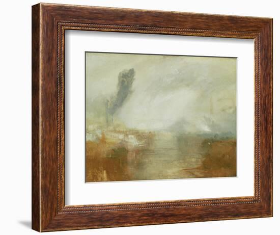 The Thames Above Waterloo Bridge-J. M. W. Turner-Framed Giclee Print