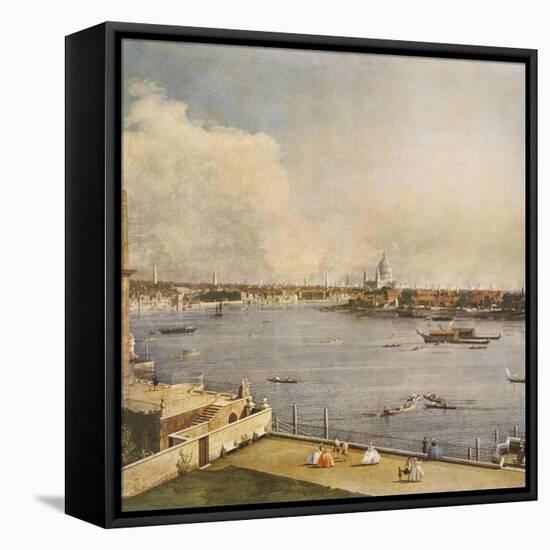 The Thames and the City of London from Richmond House, Whitehall, Westminster, C1747-Canaletto-Framed Premier Image Canvas
