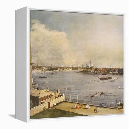 The Thames and the City of London from Richmond House, Whitehall, Westminster, C1747-Canaletto-Framed Premier Image Canvas