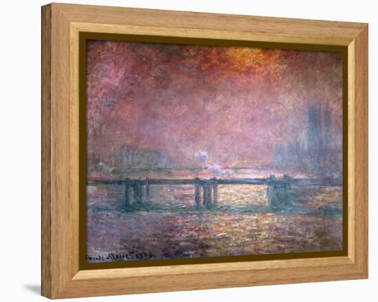 The Thames at Charing Cross, 1903-Claude Monet-Framed Premier Image Canvas