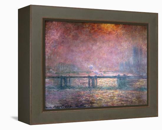 The Thames at Charing Cross, 1903-Claude Monet-Framed Premier Image Canvas