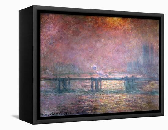 The Thames at Charing Cross, 1903-Claude Monet-Framed Premier Image Canvas