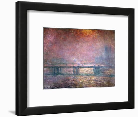 The Thames at Charing Cross, 1903-Claude Monet-Framed Premium Giclee Print